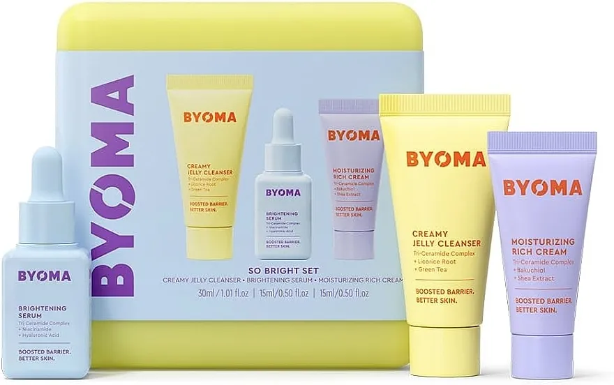 BYOMA So Bright Set  (cleans/30ml + cr/15ml + ser/15ml)