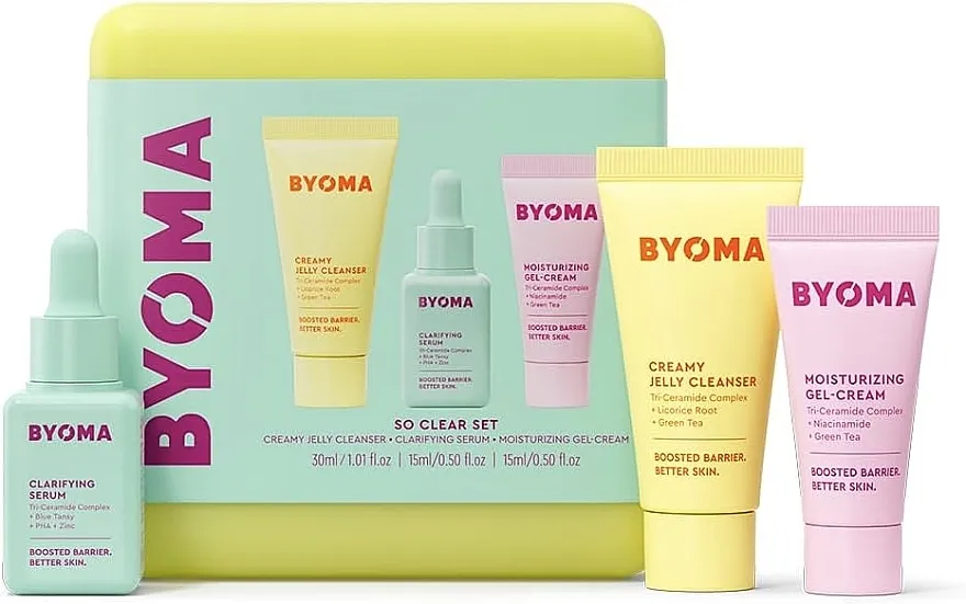 BYOMA So Clear Set (cleans/30ml + gel/cr/15ml + ser/15ml)