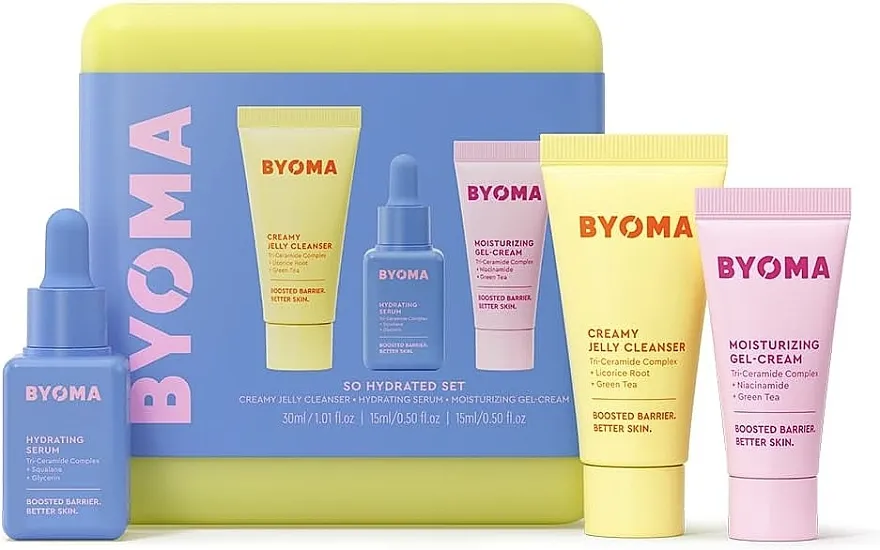 BYOMA So Hydrating Set (cleans/30ml + gel/cr/15ml + ser/15ml)