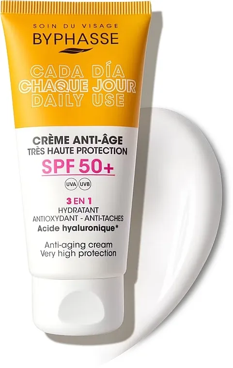 Byphasse Daily Use 3-in-1 Anti-Aging Face Cream SPF50 Krema za lice protiv starenja