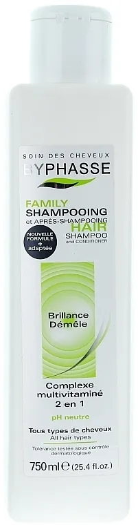 Byphasse Family Shampoo and Conditioner Multivitamin Complex 2In1 All Hair Types Šampon 2 u 1 za sve tipove kose s multivitaminskim kompleksom