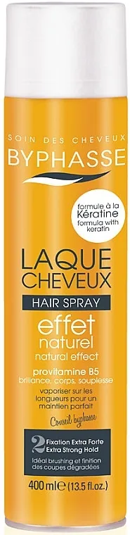 Byphasse Keratin Natural Effect Extra Strong Hair Spray Lak za kosu