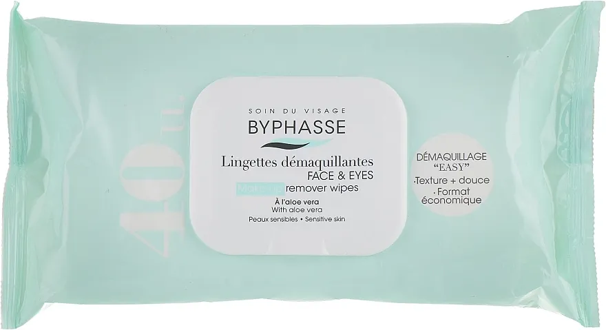 Byphasse Make-up Remover Aloe Vera Sensitive Skin Wipes (ecopack) Maramice za skidanje šminke
