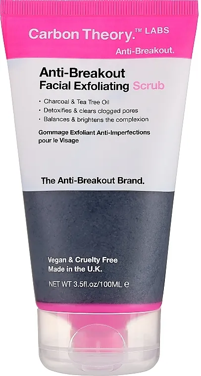 Carbon Theory Anti-Breakout Facial Exfoliating Scrub Piling za lice sa ugljem i uljem čajevca