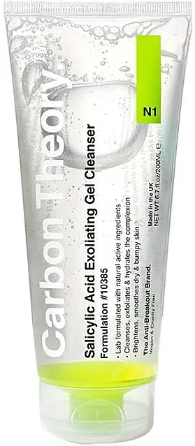 Carbon Theory Salicylic Acid Exfoliating Gel Cleanser Piling gel za čišćenje lica sa salicilnom kiselinom