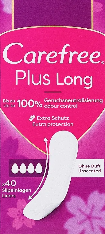 Carefree Plus Long Higijenski dnevni ulošci, 40 kom