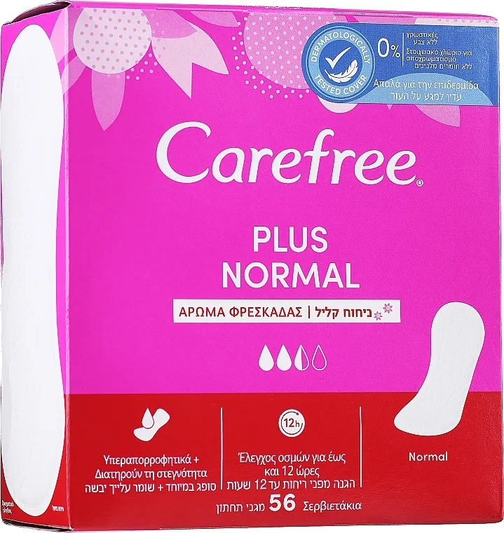 Carefree Plus Normal Fresh Scent Pantyliners Higijenski ulošci, 56 kom