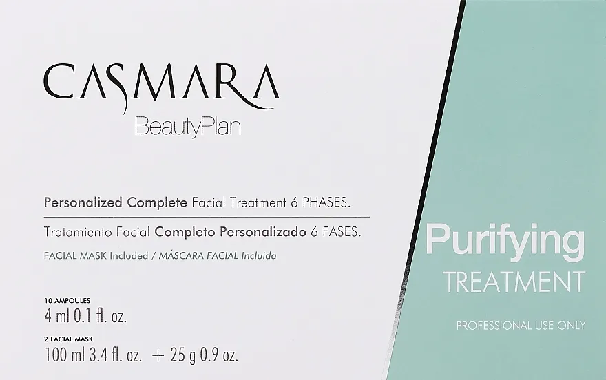 Casmara Purifying Treatment (ampoules/10x4ml + mask/2x100ml + 2x25g) Profesionalna monodozna nega