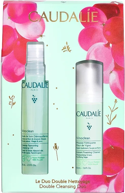 Caudalie Vinoclean Duo Set 2025 (f/oil/75ml + mousse/50ml)