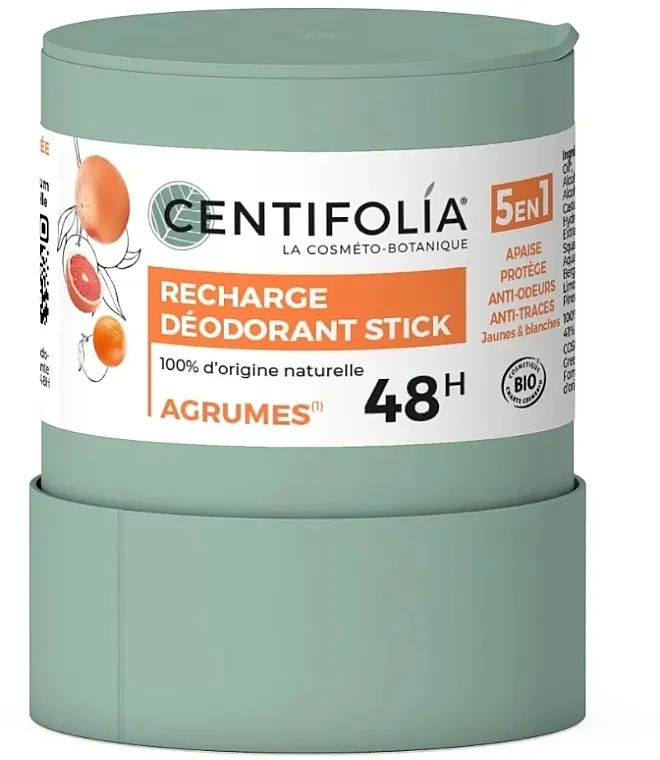 Centifolia Citrus Deodorant Stick 48h Dezodorans sa mirisom citrusa (zamenljivi uložak)