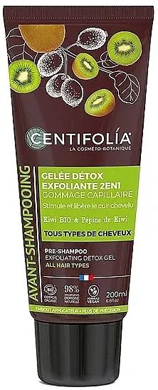 Centifolia Pre-Shampoo Exfoliating Detox Gel Piling gel za čišćenje pre upotrebe šampona 2 u 1 Kivi