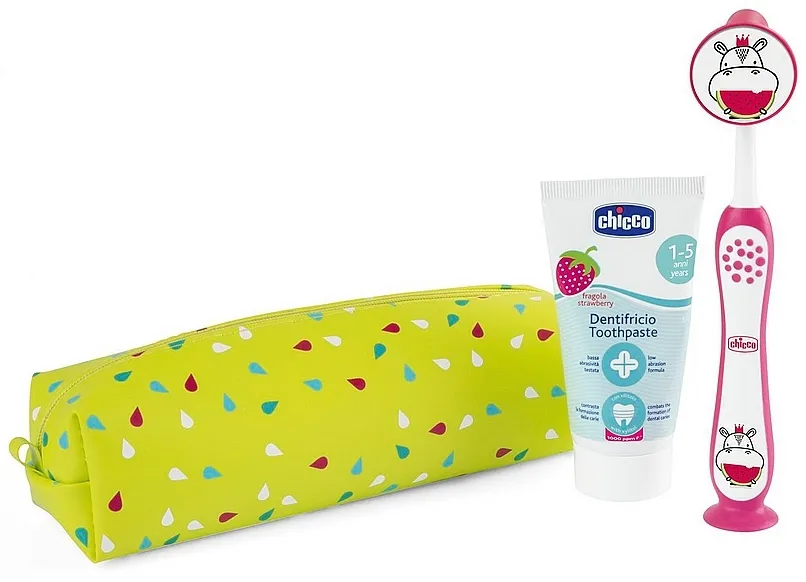 Chicco Oral Care Set for Kids 3+ (toothpaste/50ml + toothbrush/1pc + acc/1pc)