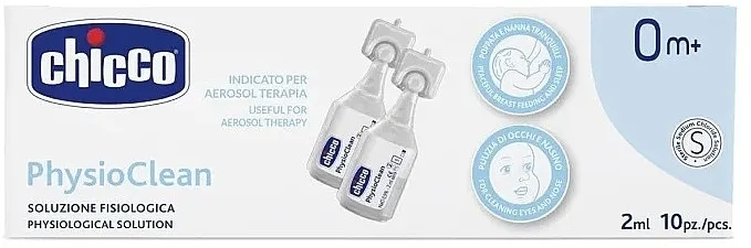 Chicco Physio Clean Slani rastvor za ispiranje nosa u ampulama od 2 ml