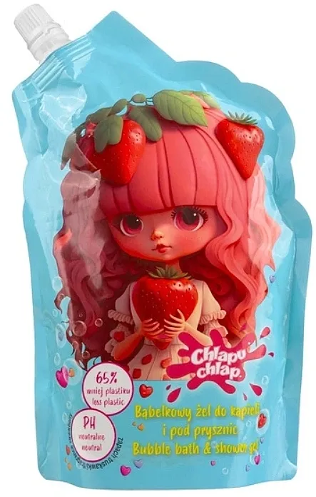 Chlapu Chlap Bubble Shower Gel Refill Strawberry Gel za tuširanje za decu (punjenje)