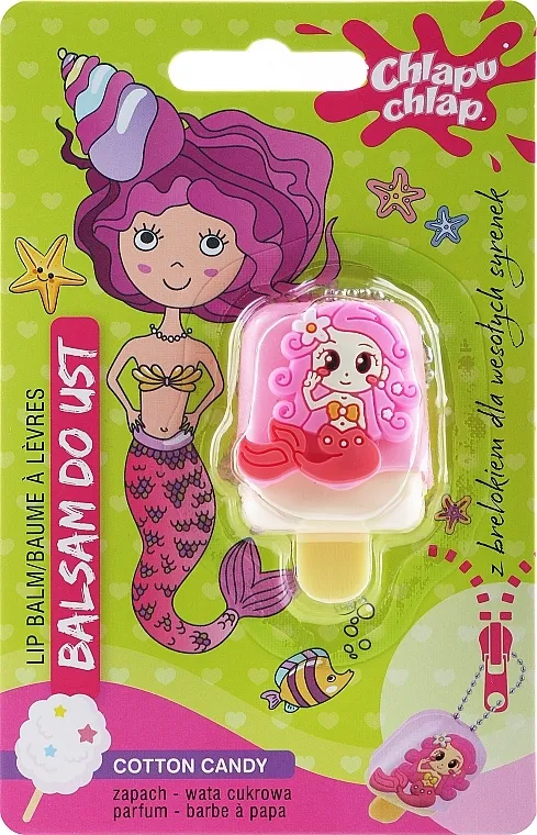 Chlapu Chlap Cotton Candy Lip Balm Balzam za usne "Mala Sirena", šećerna vuna