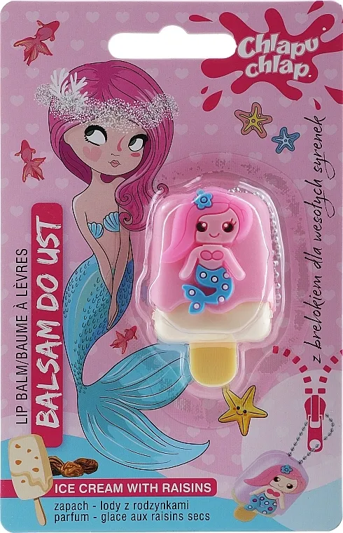 Chlapu Chlap Ice Cream With Raisins Lip Balm Balzam za usne "Mala Sirena", sladoled od suvog grožđa