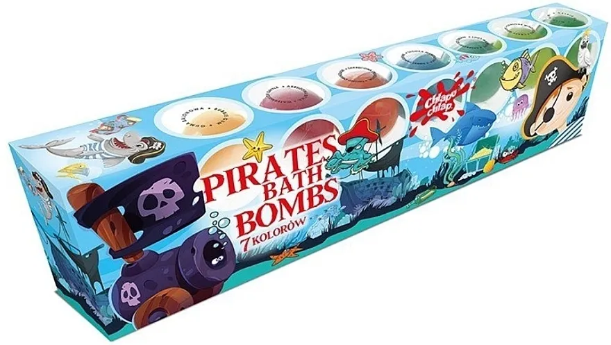 Chlapu Chlap Pirates Bath Bombs (b/bomb/7x50g) Set kuglica za kupanje