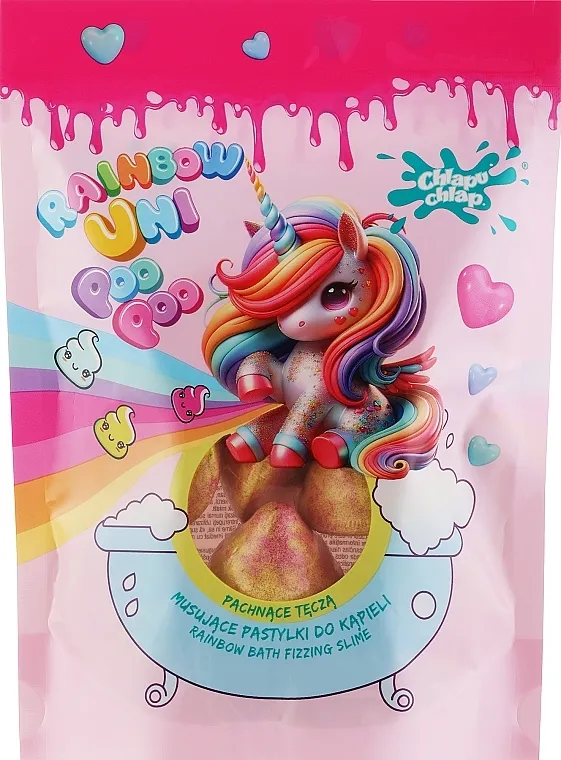 Chlapu Chlap Rainbow Uni Poo Poo Set bombi za kupanje sa mirisom grožđa