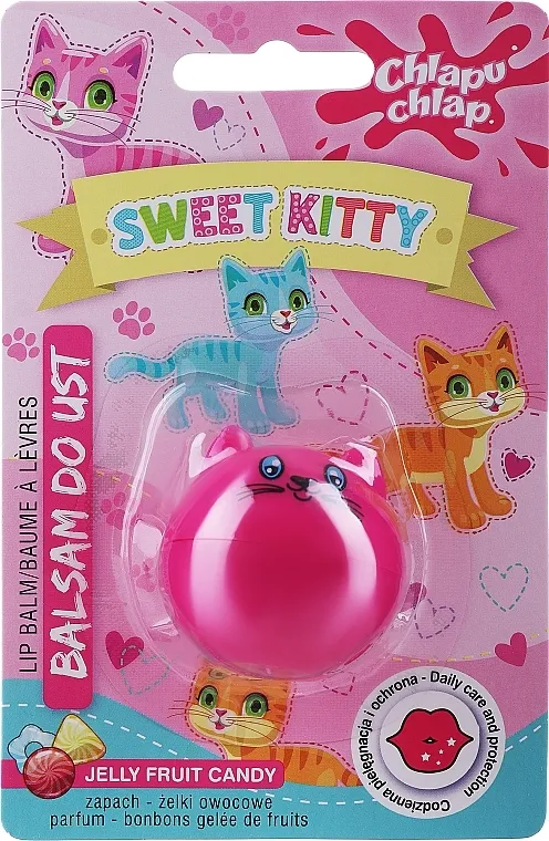 Chlapu Chlap Sweet Kitty Lip Balm Jelly Fruit Candy Balzam za usne