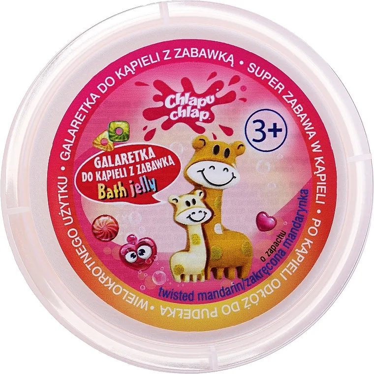 Chlapu Chlap Twisted Mandarin Bath Jelly Piling za stopala, roze