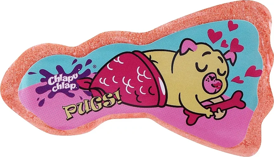 Chlapu Chlap Šumeća tableta za kupanje, mops sirena