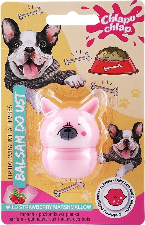 Chlapu Chlap Wild Strawberry Marshmallow Lip Balm Balzam za usne "Kuca" sa mirisom jagode