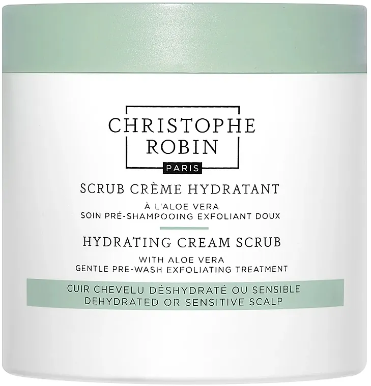 Christophe Robin Hydrating Cream Scrub with Aloe Vera Hidratantna krema za piling kože glave sa alojom