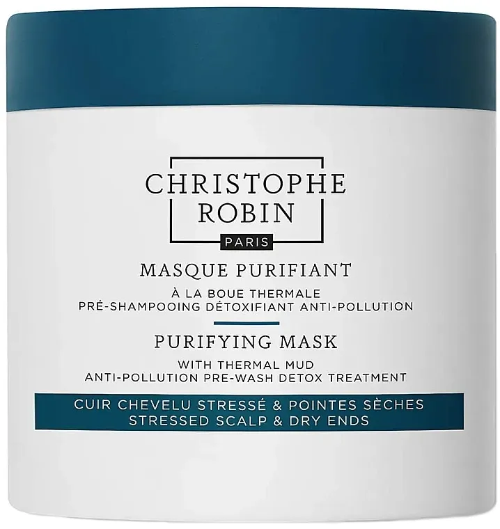Christophe Robin Purifying Mask With Thermal Mud Pročišćavajuća maska za kosu s termalnim blatom