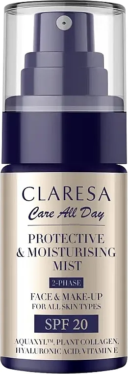 Claresa Care All Day Protective &amp; Moisturising Mist SPF20 Zaštitni hidratantni sprej za lice