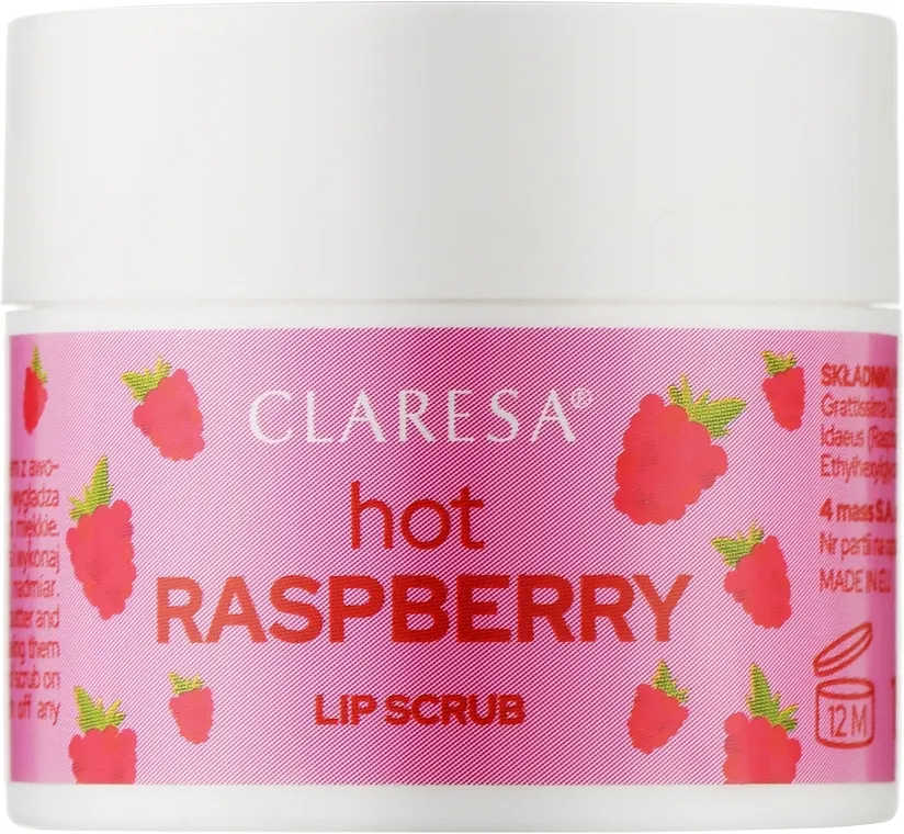 Claresa Lip Scrub Hot Raspberry Piling za usne "Vruća malina"