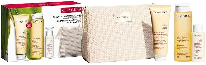 Clarins Cleansing Essentials Normal Skin (milk/50ml + cr/125ml + lot/200ml + bag/1pcs) Set