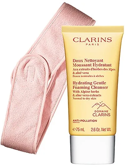 Clarins Cleansing Essentials Set (f/cl/75ml + head/band/1pcs)