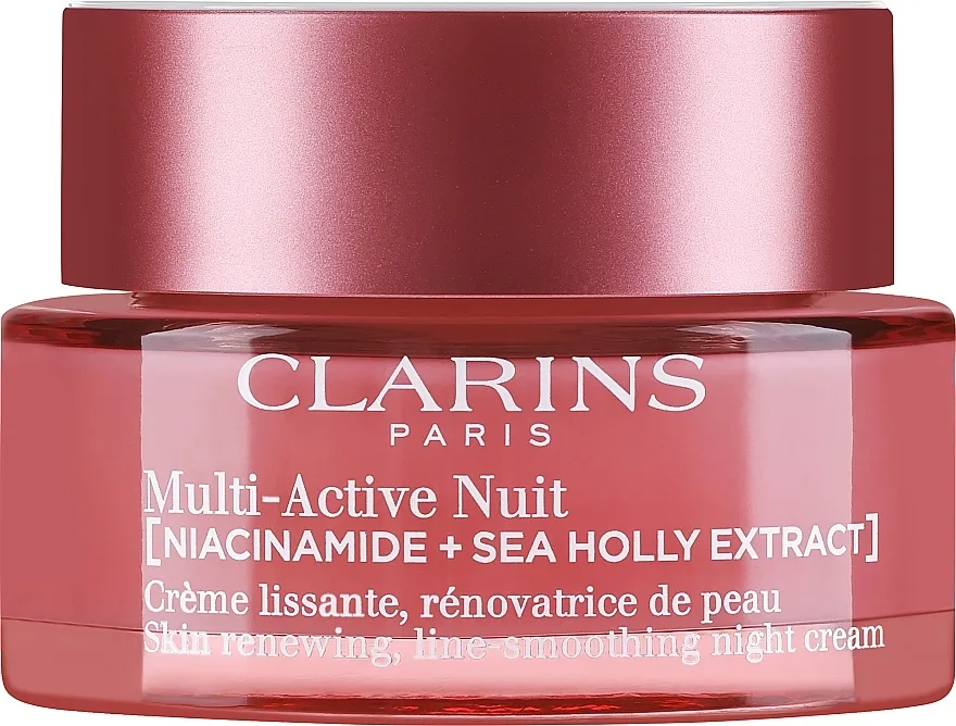 Clarins Multi-Active Jour Niacinamide+Sea Holly Extract Glow Boosting Line-Smoothing Night Cream Noćna krema za sve tipove kože