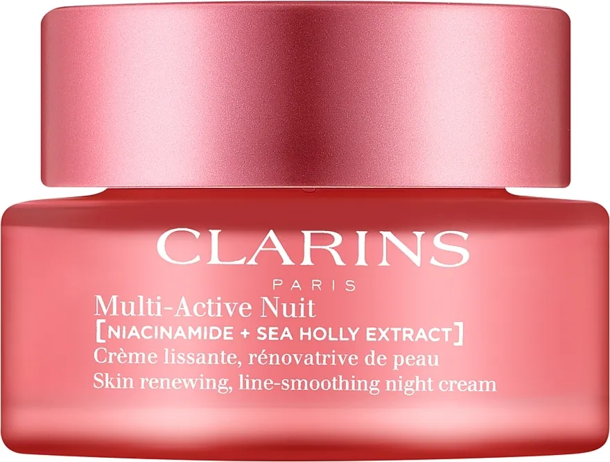 Clarins Multi-Active Jour Niacinamide+Sea Holly Extract Glow Boosting Line-Smoothing Night Cream Dry Skin Noćna krema za suvu kožu