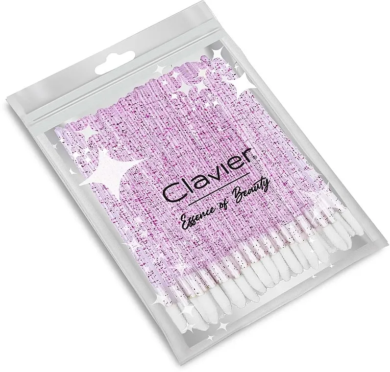 Clavier Aplikator za sjaj za usne, beli sa roze šljokicama