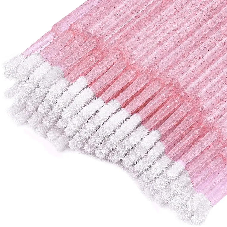 Clavier Aplikator za trepavice bez čekinja 2 mm, roze sa šljokicama