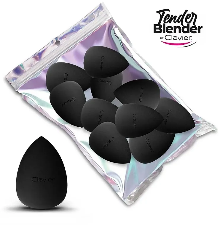 Clavier Blender Super Soft Set sunđera za šminku, crna