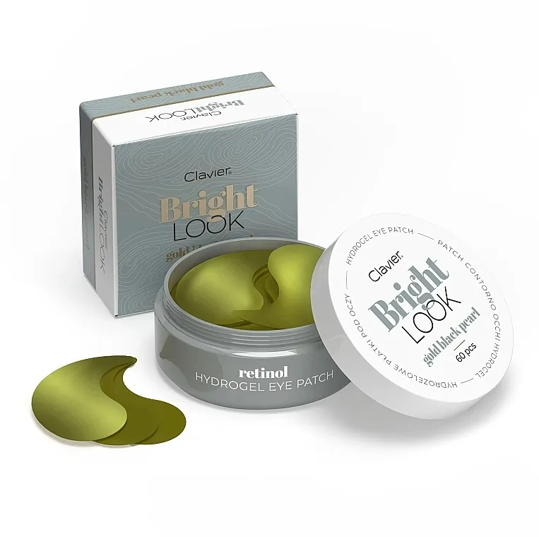 Clavier Bright Look Gold Black Pearl Hydrogel Eye Patch Hidrogel flasteri za oči sa zlatom i crnim biserom