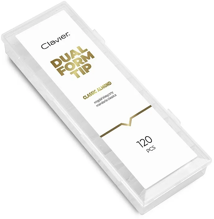 Clavier Dual Form Tip Classic Almond Obrasci za produžavanje noktiju, badem, 120 kom.