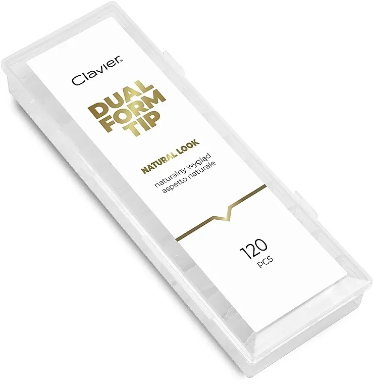 Clavier Dual Form Tip Natural Look Obrasci za produžavanje noktiju, ovalni, 120 kom.