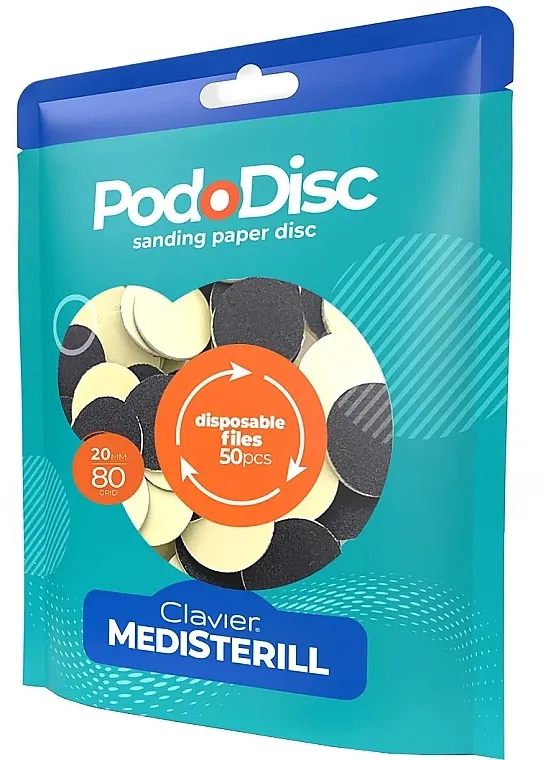 Clavier Medisterill PodoDisc Umetci za pedikir sa brusnom pločom M 80/20 mm, 50 komada