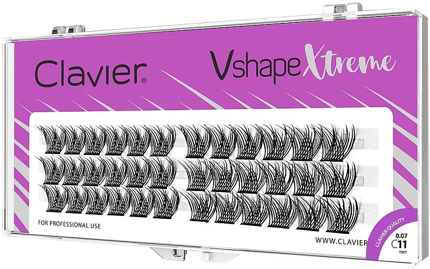 Clavier V Shape Extreme Veštačke trepavice, C, 11 mm