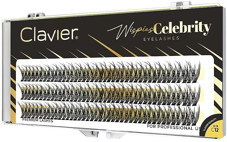 Clavier Wispies Celebrity Eyelashes Kępki rzęs, C, 12 mm