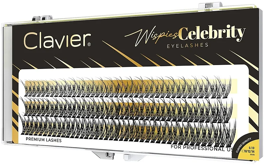 Clavier Wispies Celebrity Eyelashes Krpice za trepavice, C, mix 10, 12, 14 mm