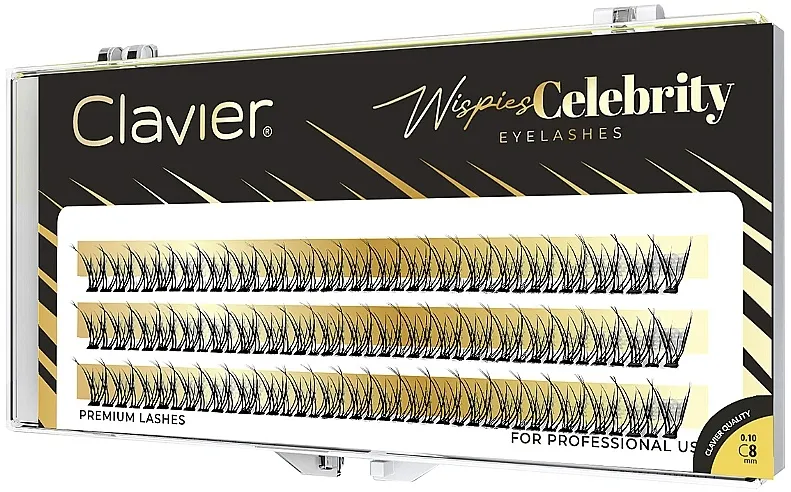 Clavier Wispies Celebrity Eyelashes Pojedinačne trepavice, C, 8 mm