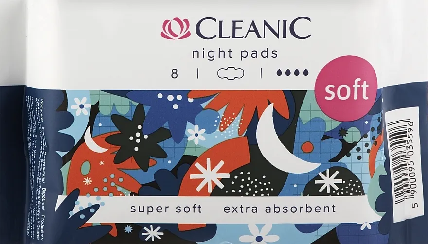 Cleanic Soft Night Pads Noćni ulošci, 8 kom