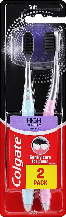 Colgate High Density Charcoal Set četkica za zube, soft, plava+roza
