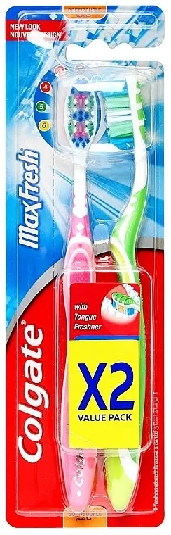 Colgate Max Fresh Soft Set četkica za zube Max Fresh, meka, zeleno-roze