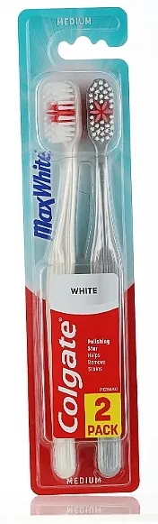 Colgate Max White Medium Polishing Star Četkica za zube Max White, siva + mlečna