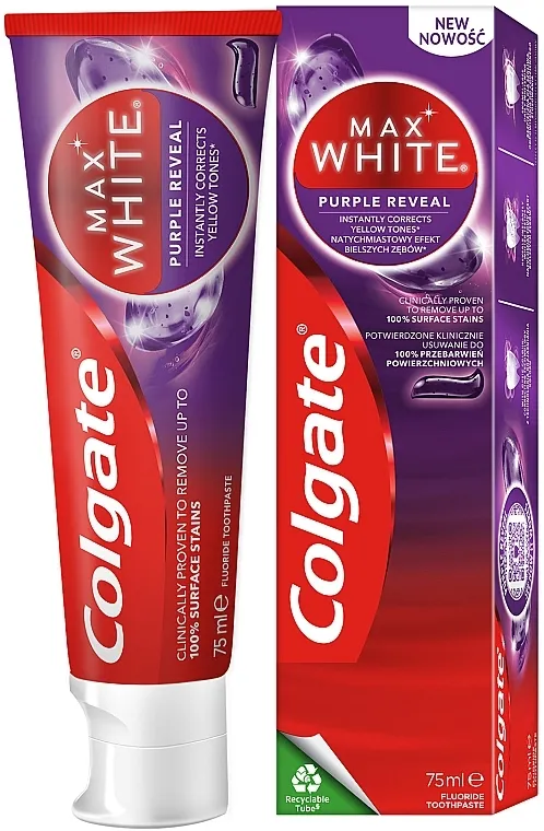 Colgate Max White Purple Reveal Toothpaste Osvježavajuća pasta za zube